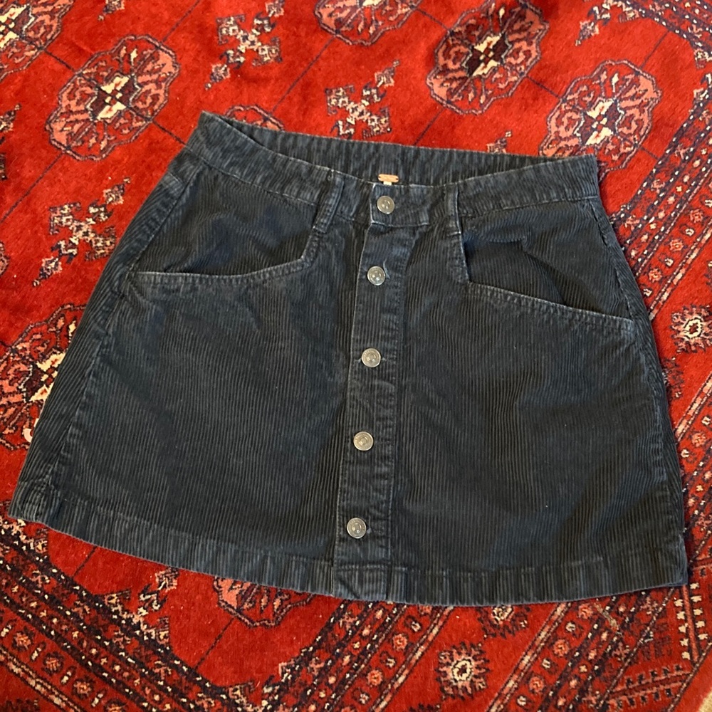 Free People Navy Mini Skirt